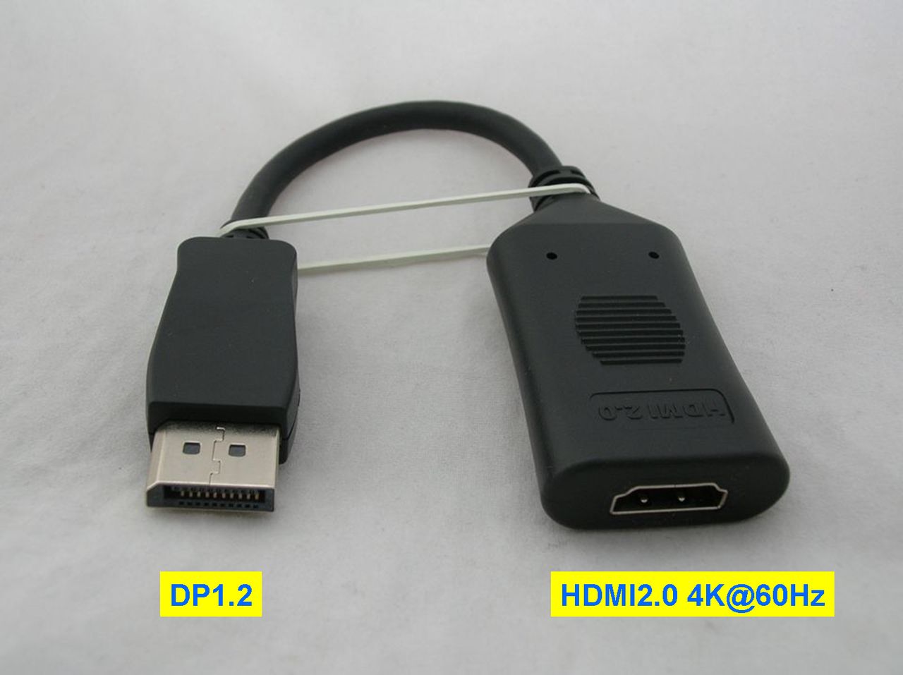 4K主动式Mini DP1.2转HDMI2.0显卡4K@60Hz逐行显示带芯片NUC多屏输出