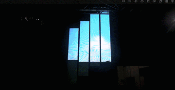 创意拼接屏幕上下升降多屏组合视频墙